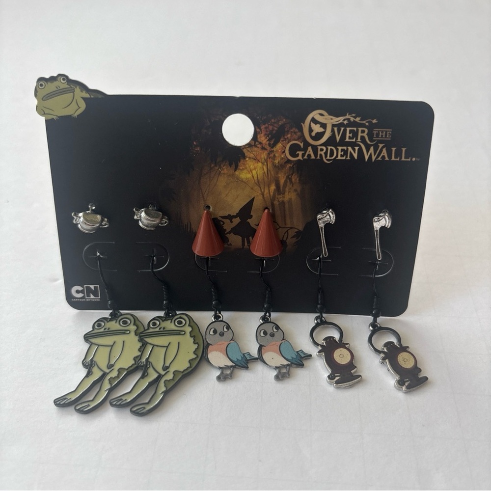 Over The Garden Icon Earring Set - Wirt Greg Hat Lantern Beatrice Ax Frog Jason